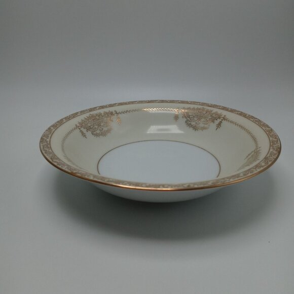 Noritake Bancroft Gold Trimmed Floral Basket Bowl 5481 Vintage - Picture 2 of 15